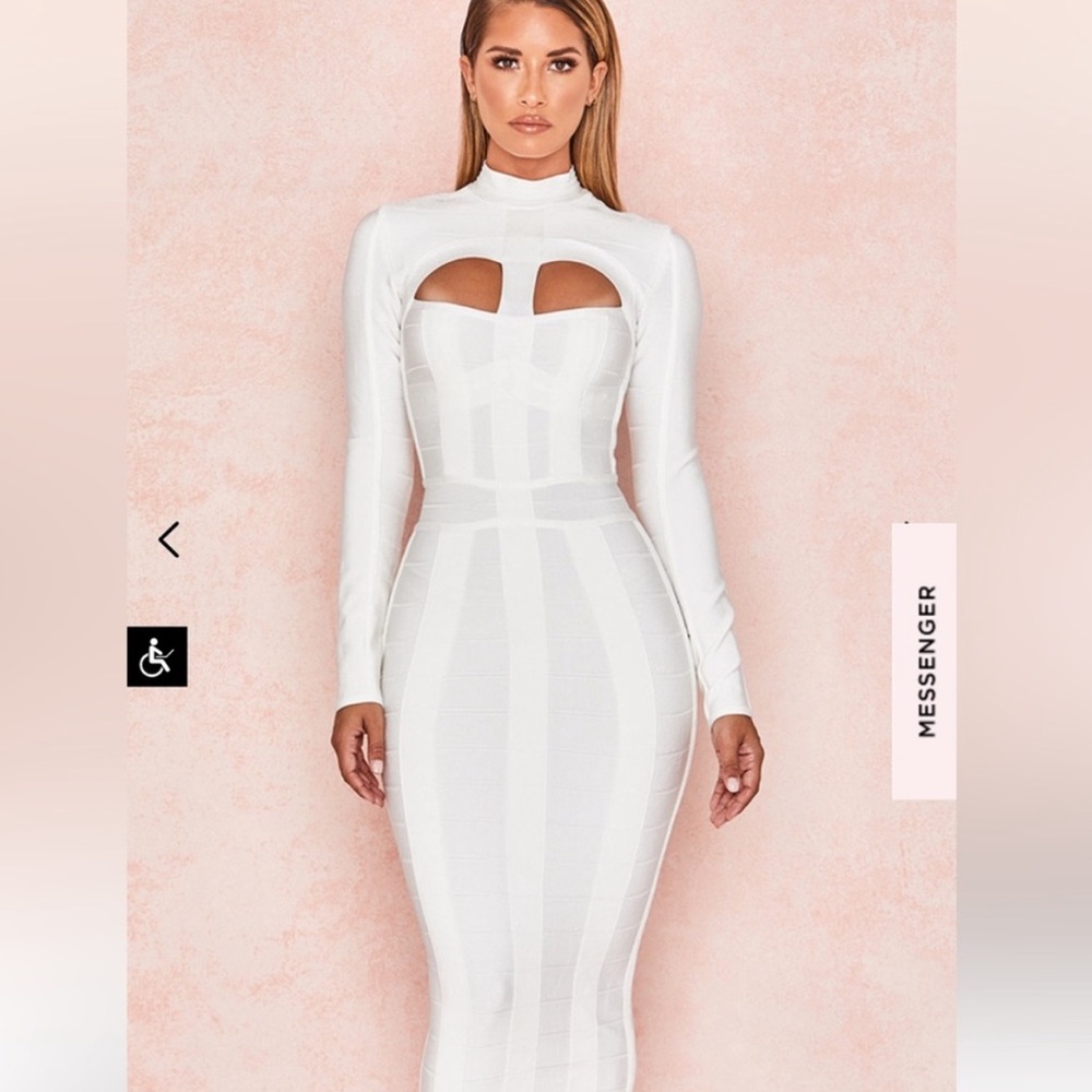 House Of CB | Azariah | White Bandage Dress